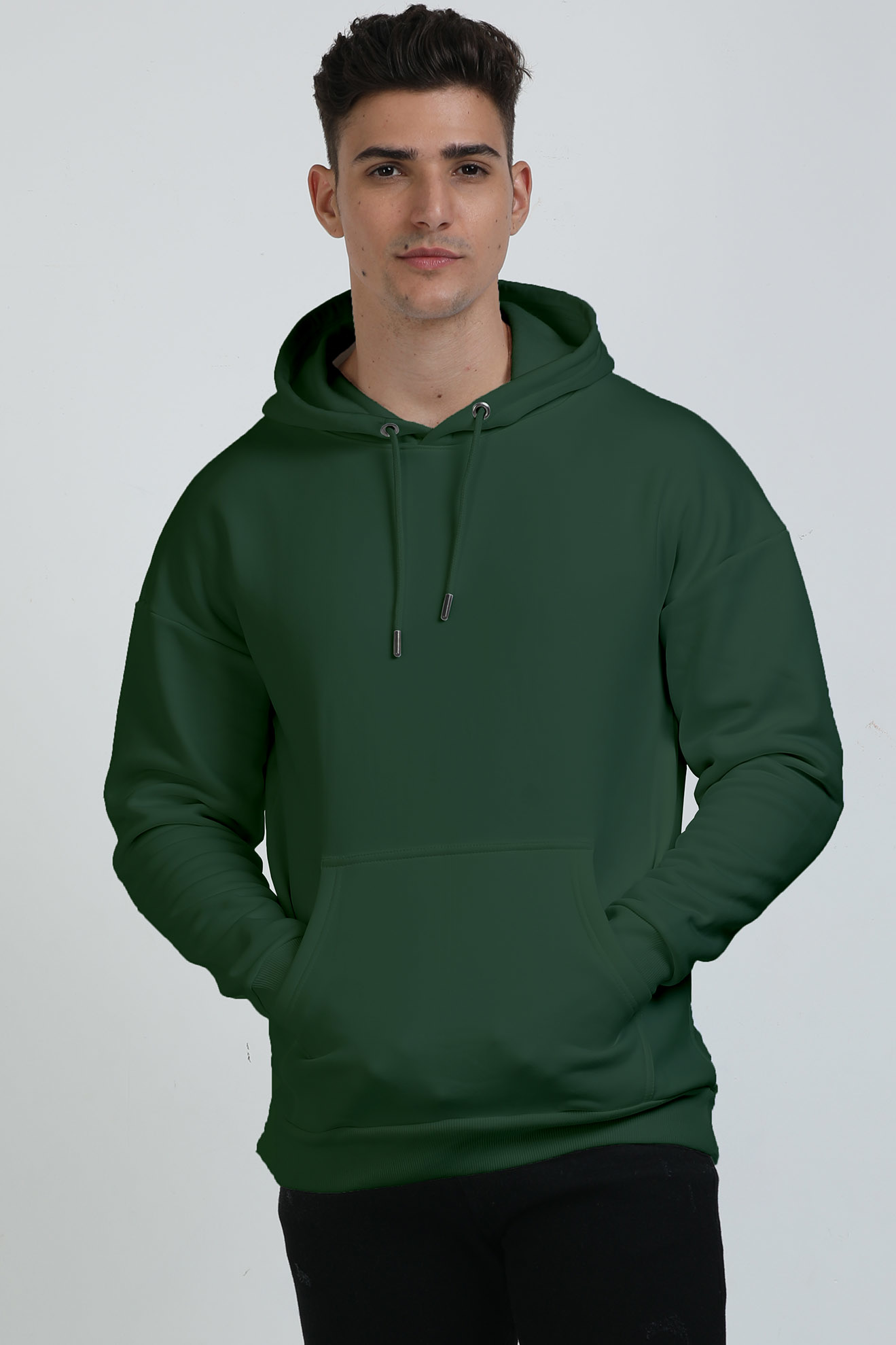 Unisex Oversized Hooded Sweatshirt Bottle Green