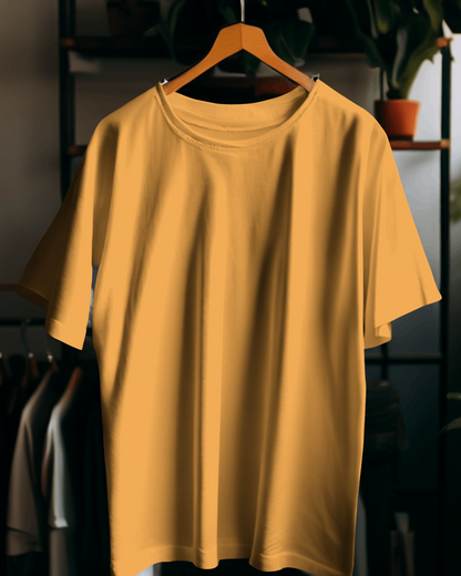 Half Sleeve Classic Mustard Yellow T-Shirt for Women