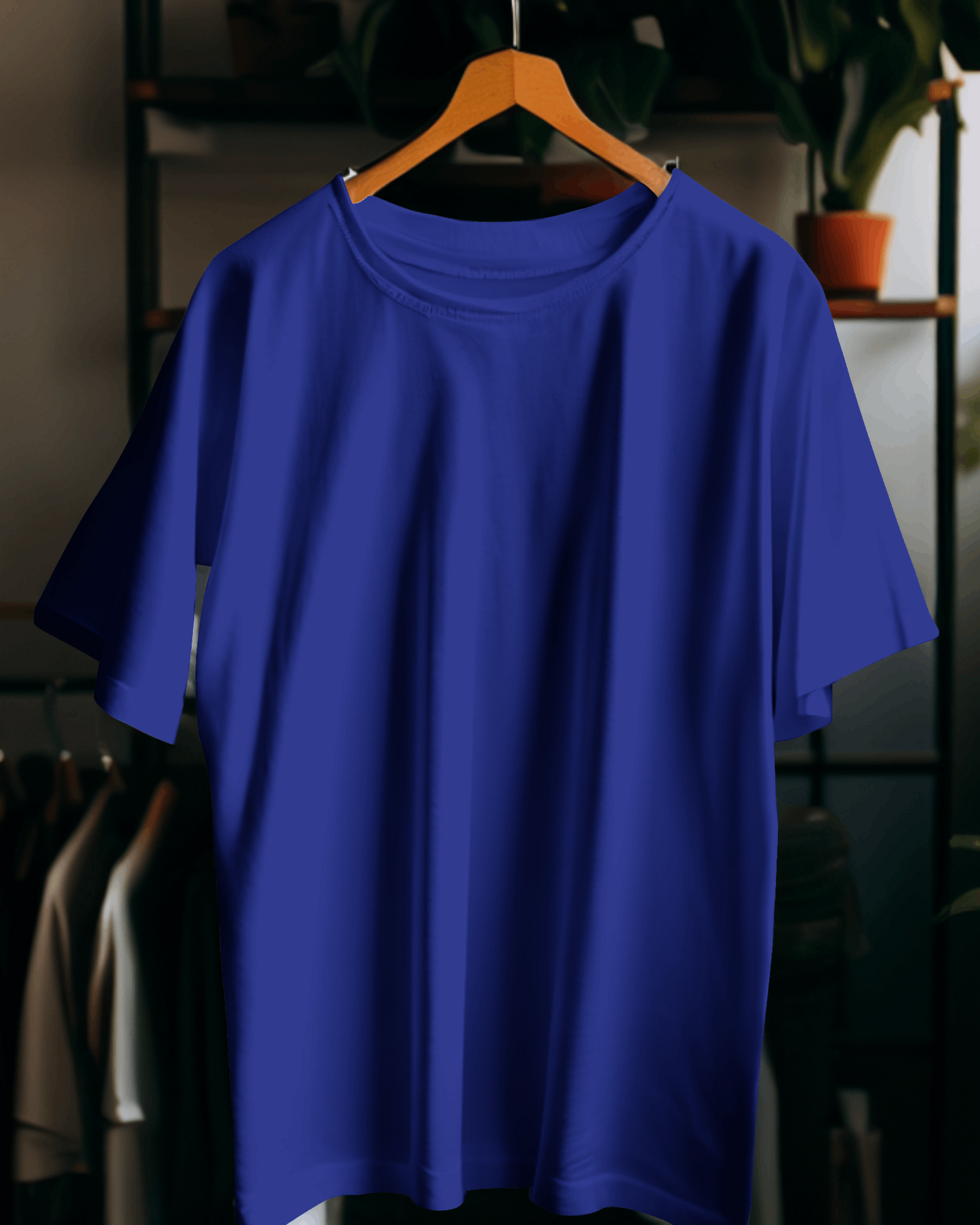 Half Sleeve Classic Royal Blue T-Shirt for Women