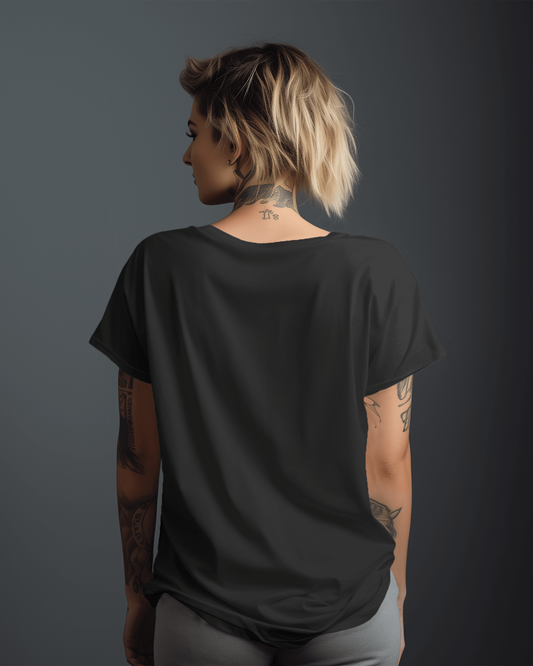 Half Sleeve Classic Black T-Shirt for Women