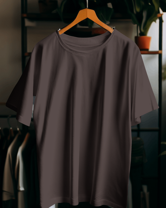Half Sleeve Classic Coffee Brown T-Shirt for Women