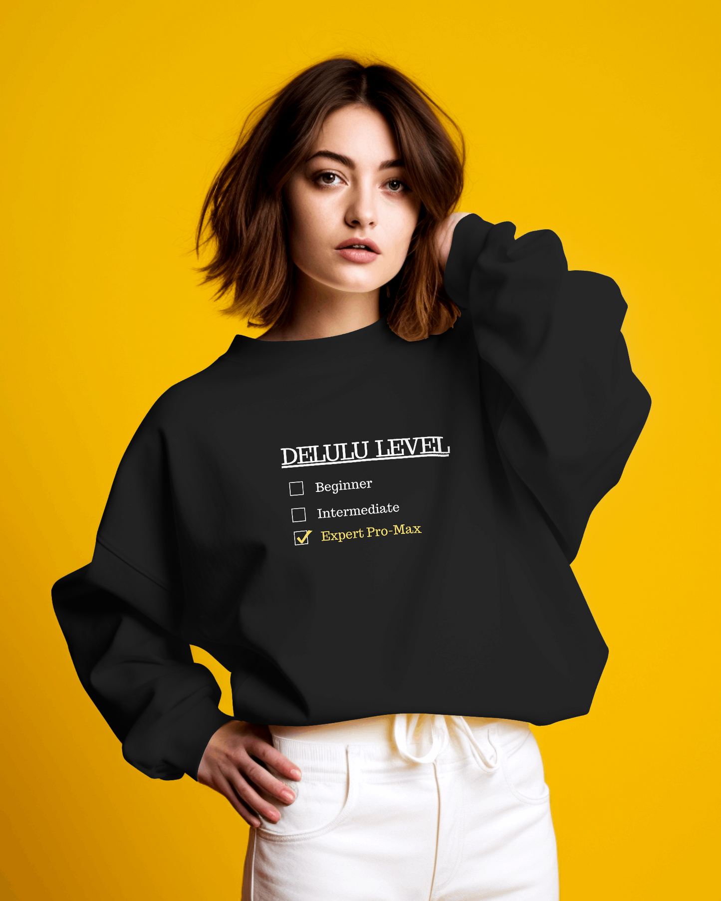 Delulu Level Expert Pro Max - Unisex Sweatshirt