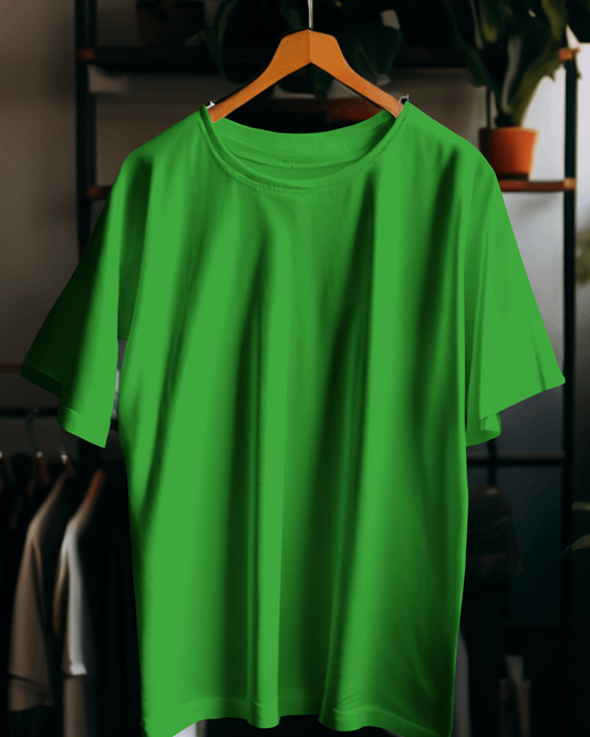 Half Sleeve Classic Flag Green T-Shirt for Women
