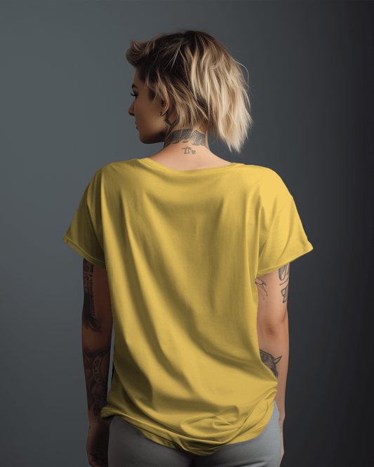 Half Sleeve Classic Golden Yellow T-Shirt for Women
