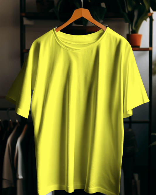 Half Sleeve Classic New Yellow T-Shirt for Women