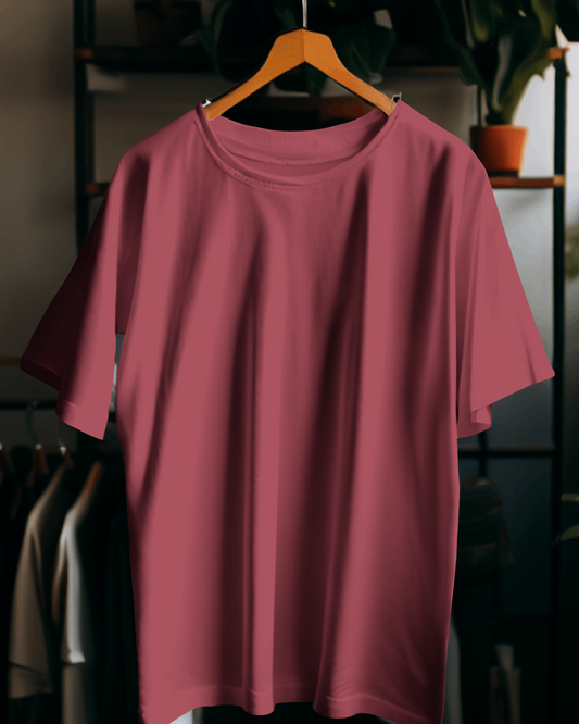 Half Sleeve Classic Maroon T-Shirt for Women