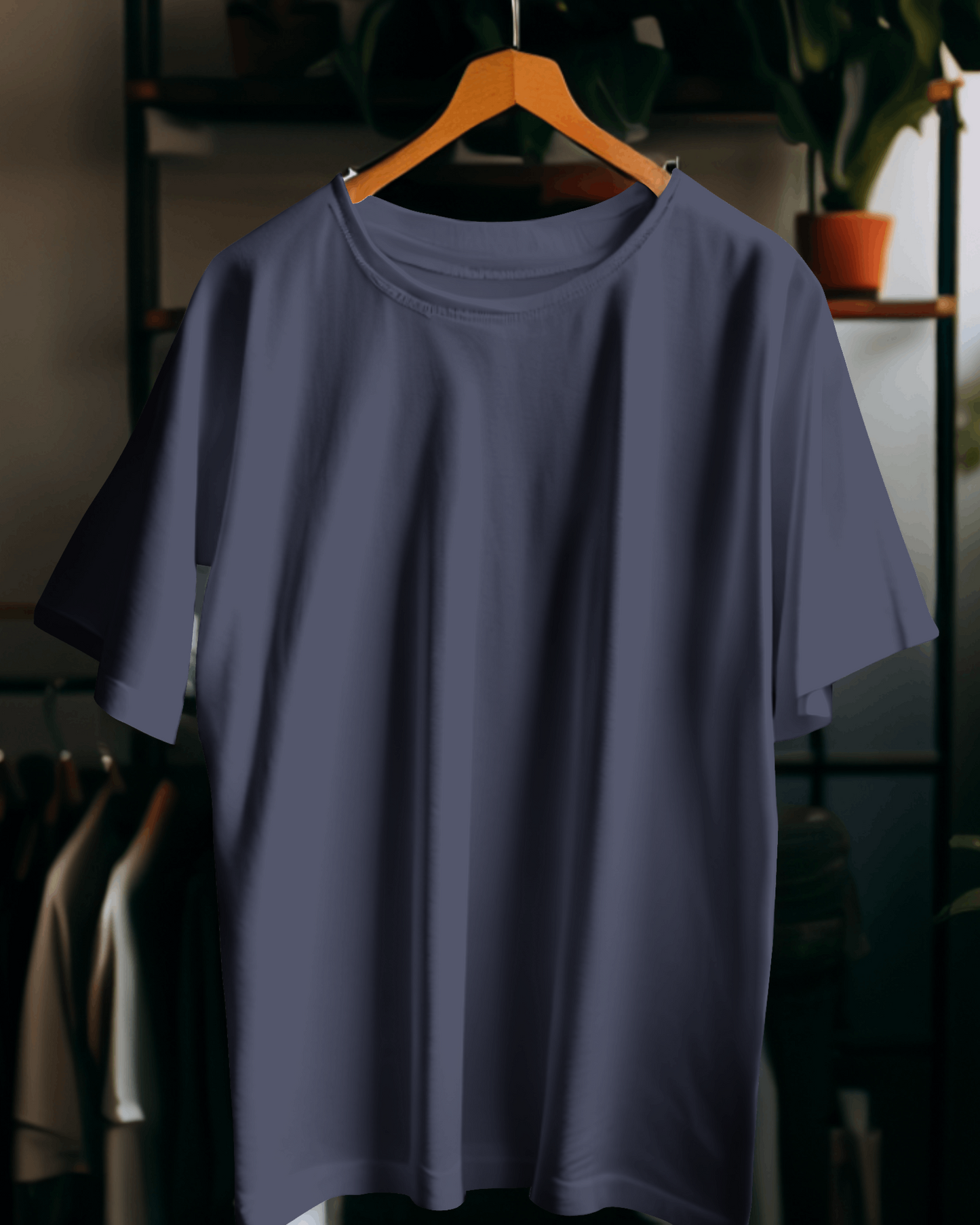 Half Sleeve Classic Navy Blue T-Shirt for Women