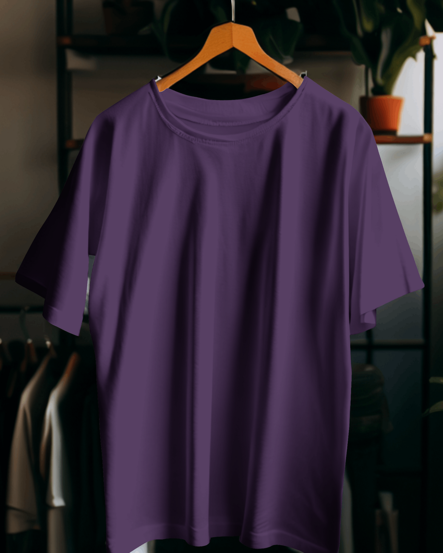 Half Sleeve Classic Purple T-Shirt for Women