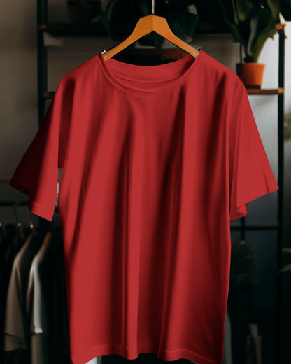 Half Sleeve Classic Red T-Shirt for Women