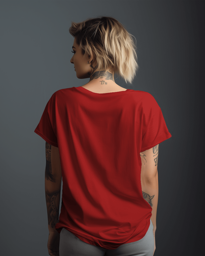 Half Sleeve Classic Red T-Shirt for Women