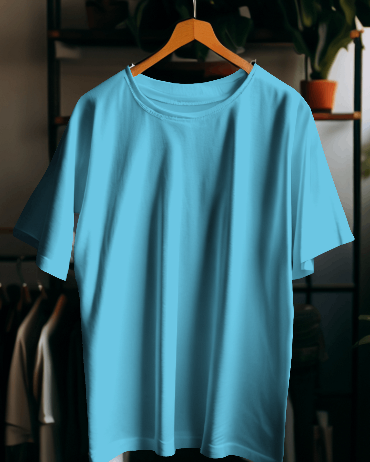 Half Sleeve Classic Sky Blue T-Shirt for Women