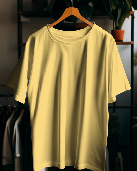 Half Sleeve Classic Yellow T-Shirt for Women