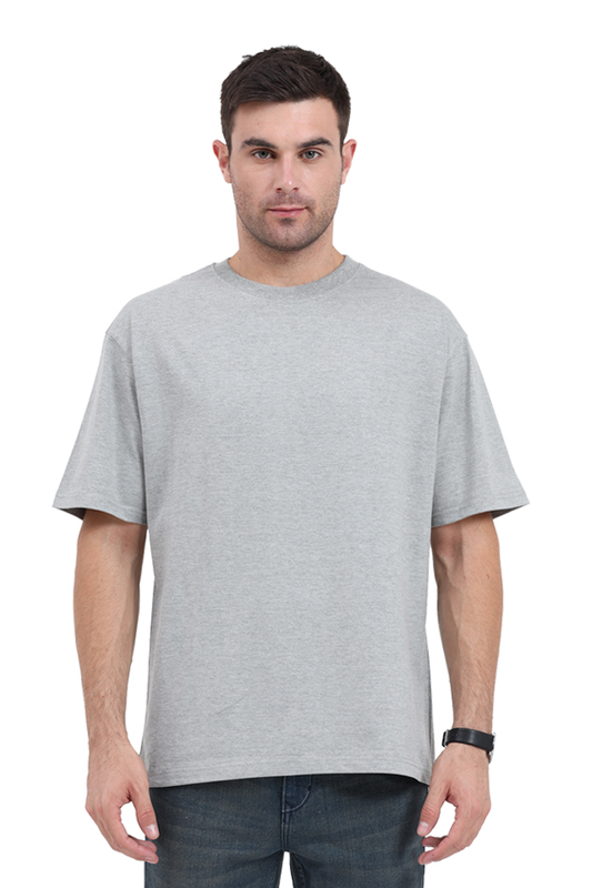 Unisex Oversized Classic Grey Melange T-Shirt