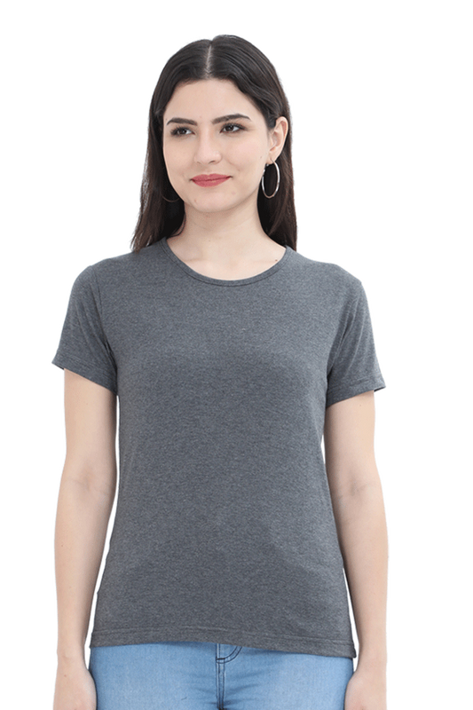 Half Sleeve Classic Charcoal T-Shirt for Women